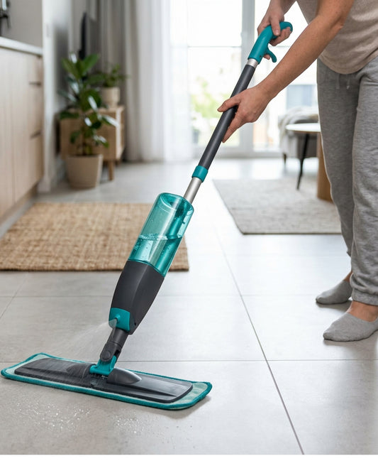 Zvlo Spray Flat Mop 130 cm with 600 ml Tank Teal - Lifestyle view