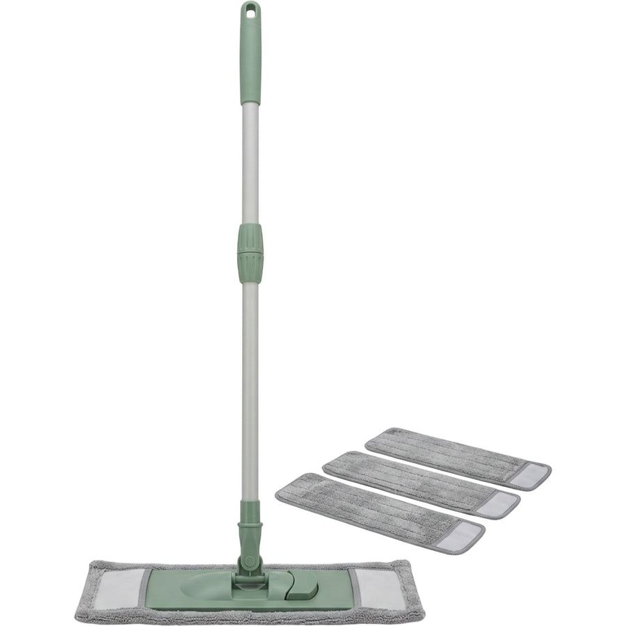 Zvlo Telescopic Flat Mop 45 cm with 3 Pads Sage Green